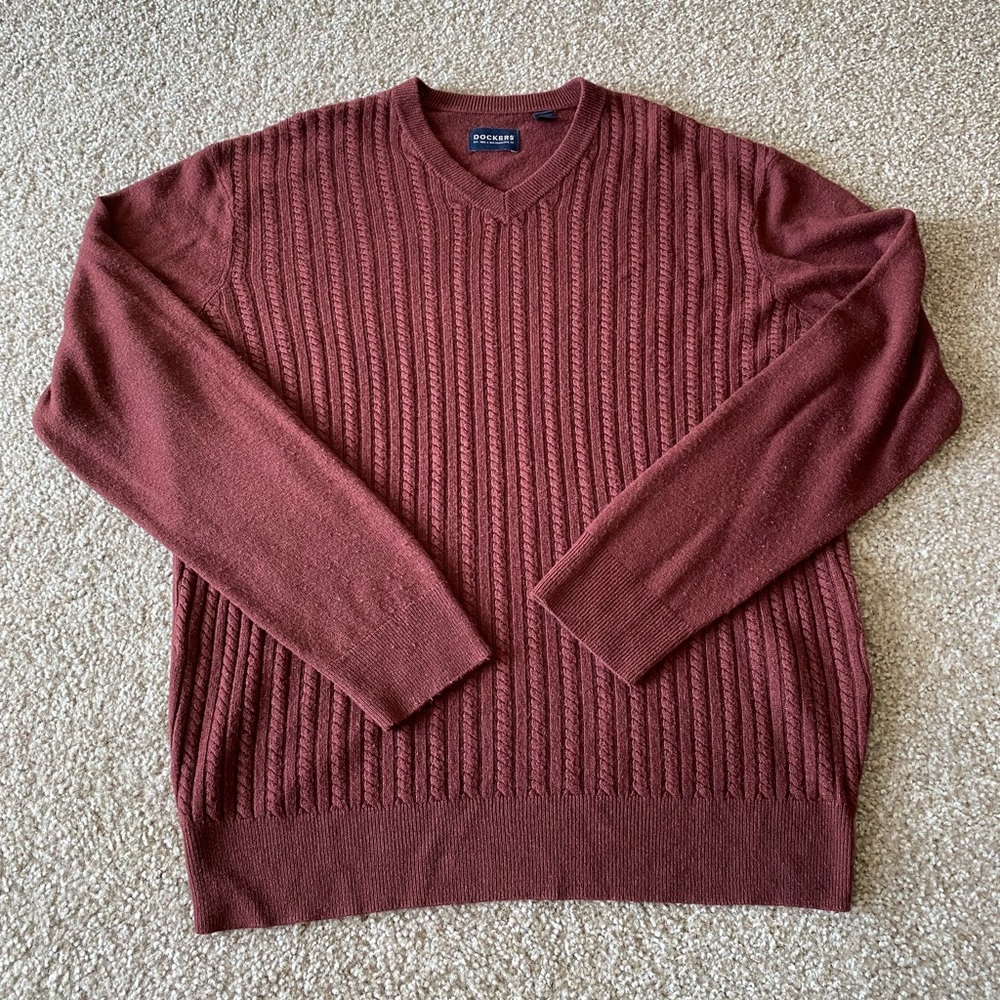 Dockers Size Large Maroon Men’s Sweater